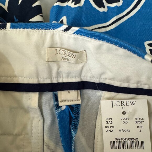 J Crew Womens Floral Stretch Chino Shorts sz 4 City Fit  Tropical Preppy NEW - Picture 5 of 5
